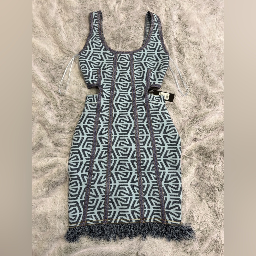 Rio Days Bandage Mini Dress - Blue - Fashion Nova